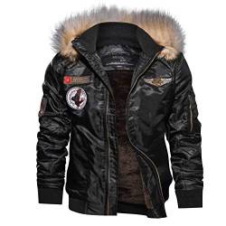 Shuanghao Herren Armee-Bomber Militäry-Kurzmantel übergangs-Jacke Coat - Biker Vintage Nato Army Outdoor Moderne Modisch Casual Warm Cardigan kleidung für Winter Herbst Hooded Herren MännerJacken von Shuanghao