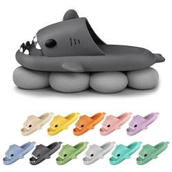 Shujin Hai Hausschuhe Unisex Shark Slippers Cloud Slides rutschfeste Badeschlappen Soft Badelatschen Super Weich Dusche Badeschuhe Hai Schlappen(Dunkelgrau,40/41) von Shujin