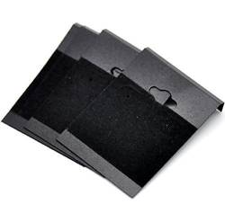 SiAura Material - 50 Stück Schwarz Plastik Halter Ohrringe Karte von SiAura Material