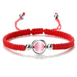 Armband Armreif Schmuck Herren Frauen Bracelets Bracelet Jewellery Perlen Geflochtenes Armband Für Frauen Roter Faden Schnur Armband Männer Handgemachtes Seil Armreif Rotsilberfarbe von SiVaji