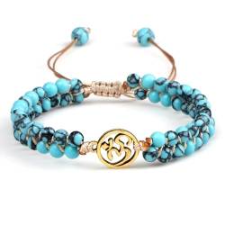 Armband Armreif Schmuck Herren Frauen Bracelets Bracelet Jewellery Zweireihiges Handgefertigtes Armband Größenverstellbar Löwenbaum Des Lebens Armbänder Frauen Männer Stil8 von SiVaji