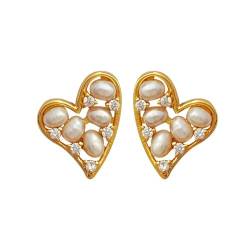 Ohrringe Ohrstecker Damen Schmuck Earrings Natürliche Herzohrringe Für Frauen Mädchen Accessoires von SiVaji