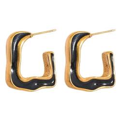 Ohrringe Ohrstecker Damen Schmuck Earrings Quadratische Geometrische Ohrringe Minimalistische Party Yh744Agold von SiVaji