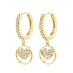 Ohrringe Ohrstecker Damen Schmuck Earrings Tropfen Ohrringe Stern Herz Anhänger Creolen Für Frauen Mädchen Party Eh051018K von SiVaji