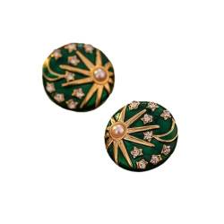Ohrringe Ohrstecker Damen Schmuck Earrings Vintage Grüne Ohrstecker Für Frauen Mädchen Hochzeit von SiVaji