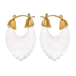 Ohrringe Ohrstecker Damen Schmuck Earrings Weiße Geometrische Ohrringe Thick Daily Für Frauen Yh2017Awhite von SiVaji