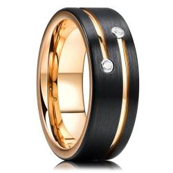 Ring Ringe Damen Bijouterie Herren 8Mm Schwarzer Ehering Für Männer Lila Ring 12 Stil18 von SiVaji