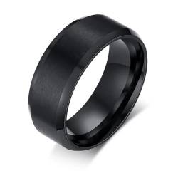 Ring Ringe Damen Bijouterie Herren Männer Ehering 8Mm In Schwarz Blau Gold Silber Farbe Glatt 9 R-004Bbild von SiVaji