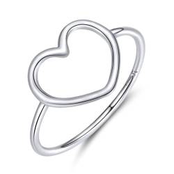 Ring Ringe Damen Bijouterie Herren Minimalist Heart Finger Rings For Women Wedding Engagement 10 Silver von SiVaji