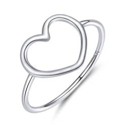 Ring Ringe Damen Bijouterie Herren Minimalist Heart Finger Rings For Women Wedding Engagement 6 Silver von SiVaji