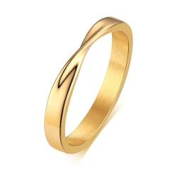 SiVaji Ring Ringe Damen Bijouterie Herren Ehering Für Frauen Endless Twist Knot Verlobungsring Usringsize09 Goldcolor von SiVaji