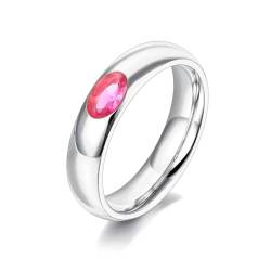 SiVaji Ring Ringe Damen Bijouterie Herren Grün Rosa Weißer Ring Funkelnder Ehering Für Frauen 7 R22017P-Pink von SiVaji