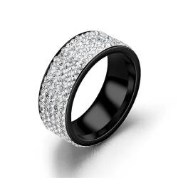 SiVaji Ring Ringe Damen Bijouterie Herren Hip Hop Ring 8Mm Verlobung Eheringe Für Frauen Männer 8 Blackcolor von SiVaji