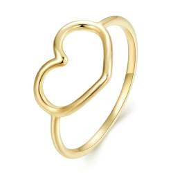 SiVaji Ring Ringe Damen Bijouterie Herren Minimalist Heart Finger Rings For Women Wedding Engagement 5 Gold von SiVaji