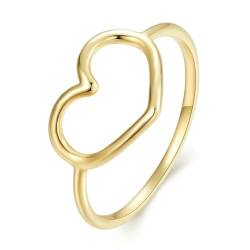 SiVaji Ring Ringe Damen Bijouterie Herren Minimalist Heart Finger Rings For Women Wedding Engagement 7 Gold von SiVaji