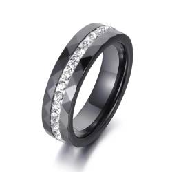 SiVaji Ring Ringe Damen Bijouterie Herren Ringe Hochzeit Verlobungsringe Für Frauen Mädchen 8 R18145-Schwarz von SiVaji