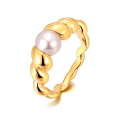 SiVaji Ring Ringe Damen Bijouterie Herren Vintage-Eheringe Für Frauen Geometrische Spiralparty 9 R23069G von SiVaji