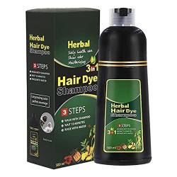 3-in-1 Herbal Hair Coloring Shampoo, 10 Mins Herbal Hair Darkening Shampoo, Herbal Hair Dye Shampoo Natural Non-Scalp Hair Care Multi-Color Hair Dye, Unisex (Black) von Siapodan