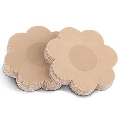 Sibba 40 PCS Nipple Cover Damen Nippelabdeckung Unsichtbare Nipple Abdeckungen Sticker Selbstklebend Nippelpads Brust Aufkleber Brustabdeckung BH Brustpasteten Nippelaufkleber für Frauen (7,5cm Blume) von Sibba