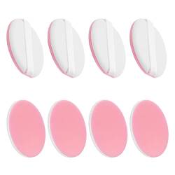 Sibba 8 Stück Schwamm Luftkissen Puderquaste Make up Schwämmchen Runder Powder Puff mit Schleifenbandgriff Lose Puder Makeup Applikator Puff Pad Gesichtsfarbe Set Gesicht Körper Unisex Schaum Schwämme von Sibba