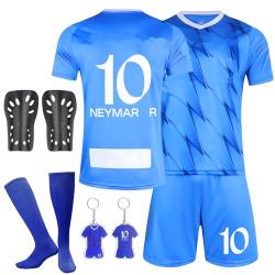 Sidesea Fussball Trikot Kinder, Fußballtrikot mit Fussball Socken Kinder, Schienbeinschoner Kinder Fussball, Schlüsselanhänger Hause/Auswärts Fußballtrikot für Kinder Trikot Fussball Jungen von Sidesea