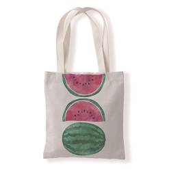 Stoffbeutel 33X37 Wassermelone Natürlicher Baumwolle Einkaufstaschen,Umweltfreundlich Super Stark Waschbar Mit,Alltagstasche,Arbeitstasche,Wiederverwendbare Stofftaschen von Siebe