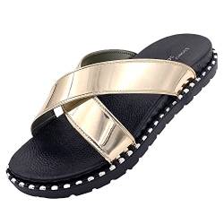 Linea Scarpa Badeschuhe Damen Strandsandale Vatos, fällt KLEIN aus, Gold, 38 von Siebi's