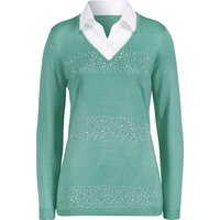 Sieh an! Damen 2-in-1-Pullover salbei von Sieh an!