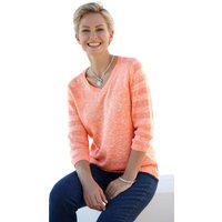 Sieh an! Damen 3/4 Arm-Pullover lachs-meliert von Sieh an!