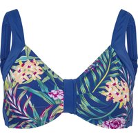 Sieh an! Damen Bikini-Oberteil royalblau-bedruckt von Sieh an!