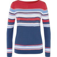 Sieh an! Damen Langarm-Pullover hummer-jeansblau-geringelt von Sieh an!