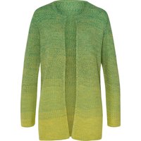 Sieh an! Damen Long-Strickjacke grün-limone-gemustert von Sieh an!