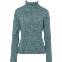 Sieh an! Damen Rollkragenpullover petrol-jade-meliert von Sieh an!