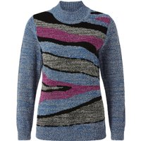 Sieh an! Damen Stehkragenpullover jeansblau-meliert von Sieh an!