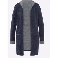 Sieh an! Damen Strickjacke marine-grau von Sieh an!