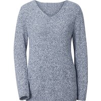 Sieh an! Damen Strickpullover blau-meliert von Sieh an!