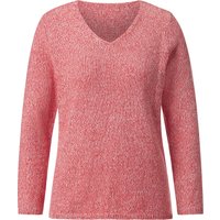 Sieh an! Damen Strickpullover koralle-meliert von Sieh an!