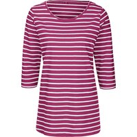 Sieh an! Damen T-Shirt, magenta-geringelt von Sieh an!