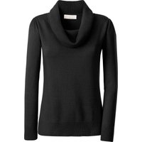 Sieh an! Damen Wasserfallpullover schwarz von Sieh an!