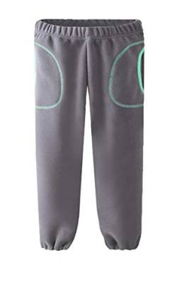 Kinder Fleece Hose Herbst Winter Jungen Mädchen Jogginghose Freizeithose Jogger Sweathosen Sporthose (Grau, 115-120) von Siehin