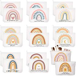 Appreciation Gifts for Women Rainbow Sign Canvas Makeup Bags Cosmetic Travel Pencil Bag Pouch with Zipper Gifts for Teacher Assistant Secretary Thank You Gifts for Volunteer Employee Coworker (20 Pcs) von Sieral