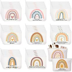 Appreciation Gifts for Women Rainbow Sign Canvas Makeup Bags Cosmetic Travel Pencil Bag Pouch with Zipper Gifts for Teacher Assistant Secretary Thank You Gifts for Volunteer Employee Coworker (50 Pcs) von Sieral