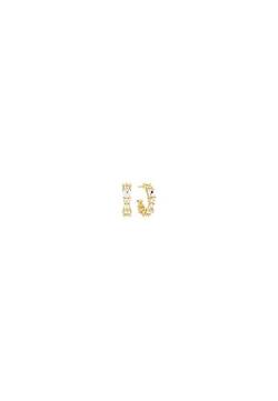 Sif Jakobs Jewellery Damen-Creolen 925er Silber Farbstein One Size Gold 32025679 von Sif Jakobs