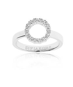 Sif Jakobs Ring Silver Minimalist Ring mit Zirkonia Biella SJ-R337-CZ - Circuit: 50 mm sSF0063-50, Estándar, Nicht-Edelmetall, Kein Edelstein von Sif Jakobs