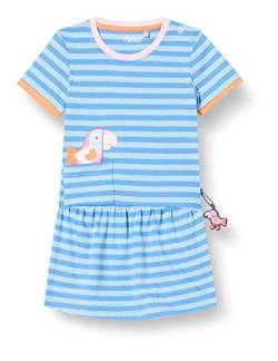 Sigikid Baby - Mädchen Dress Kinderkleid, Blau/Gestreift/Miami, 68 EU von Sigikid