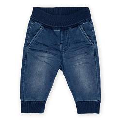 sigikid Baby Jeans mit Schlupfbund zum Umschlagen und Beinbündchen aus elastischem Ripp - Softe Sweat Denim-Qualität und bequeme Passform, für Mädchen und Jungen, Größe 62 - 98 von Sigikid