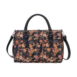 Signare Gobelin-Duffle Bag Übernachtungstaschen Wochenendtasche für Frauen mit japanischem Stil Ume Sakura Design von Signare