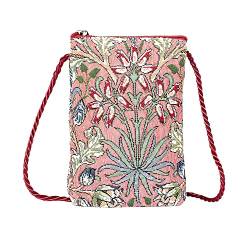 Signare Tapestry Mini Crossbody Handytasche Damen Geldbörse für Telefon, Handytasche, Handytasche, Smartphone Tasche (Hyazinthe, SMART-HYACIN), Hyazinthe, One Size von Signare