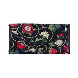 Signare Tapisserie Geldbeutel Damen, Portemonnaie Damen, Geldbörse, Geldtasche, Slim Wallet mit Blumenmustern (Jacobean Dream) von Signare