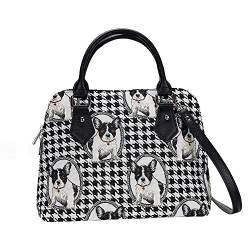 Signare Tapisserie Handtaschen Damen, Umhängetasche Damen, Schultertasche Damen mit Hundedesigns (Französische Bulldogge) von Signare